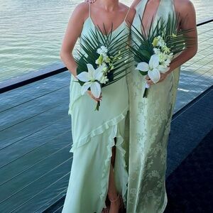 Birdy Grey Pale Pistachio Chiffon Dress